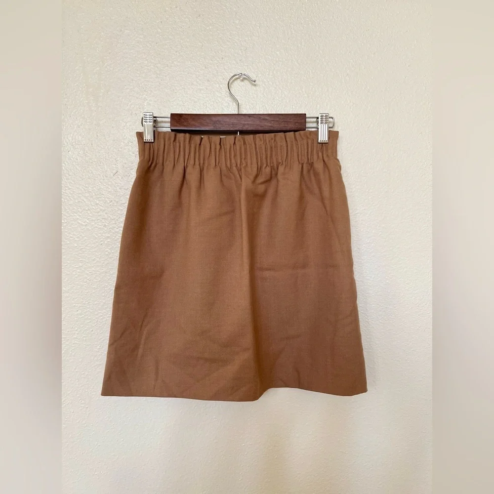 JCREW wool blend beige paperbag skirt